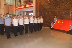 【致敬八一】长春市公安局举行部队转业民警向国旗 警旗宣誓仪式图片
