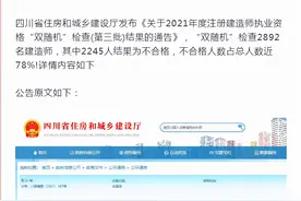 “双随机”检查2892名建造师，其中2245人不合格，近78%证书挂靠图片