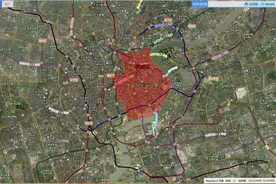 上海市16个区中，各个区的建成区面积是多大呢？我们来测量（一）图片