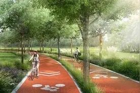 太原滨河自行车专用道已开工 已有路段预计20日摊铺沥青图片