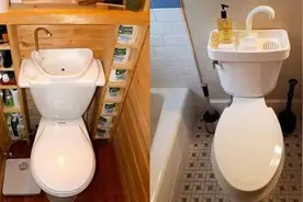 日本人洗手池在马桶水箱上？这样设计，厕所面积再小也不怕图片