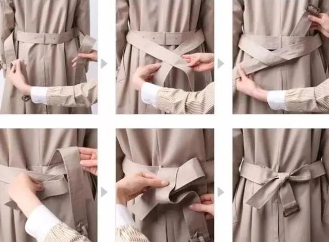 所有风衣,腰带系法!再也不愁怎么绑了