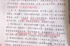 六年级语文下册第五课《鲁滨逊漂流记》课文笔记，预习的好帮手图片