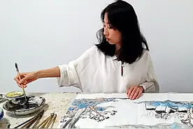 青年画家夏月：脚到处青山绿水，兴来时繁花田园……图片