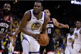 杜兰特伤势不重但无法继续战火箭，如果勇士晋级西决他就能复出图片