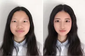 大学生晒“美颜前后”对比图，男生堪比整容，女生好似“换脸”图片