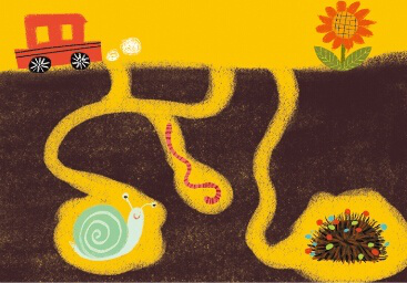 宝宝学画画教程：地下小动物