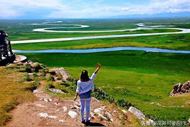 巴音布鲁克草原湿地，看9个太阳的，九曲十八弯的日出日落图片