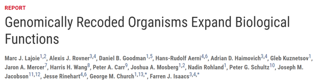 上帝之手！改写遗传密码，在蛋白质中加入新的非天然氨基酸