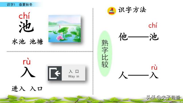 部编版一年级下册语文《春夏秋冬》知识点+图文讲解，给孩子预习