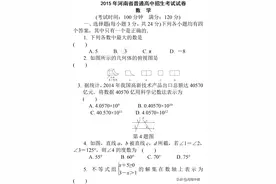 2015河南普通高中招生考试数学试卷及答案（中考真题）图片