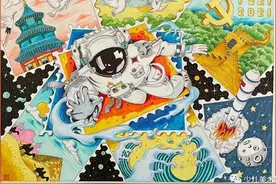 202140幅小学生网络安全绘画作品+爱国主题干货收藏起来备用哦图片