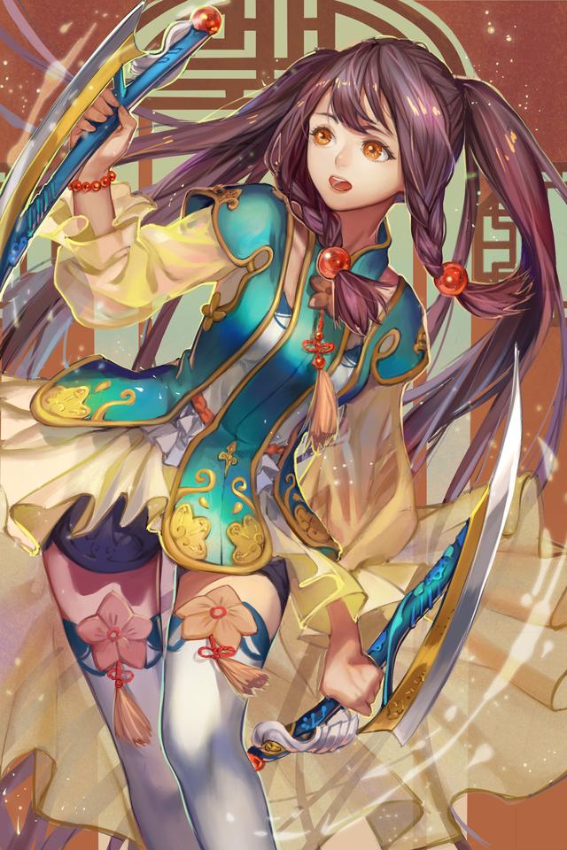 唯美国漫风格《三国罗曼史》游戏卡牌高清原画 女性版三国人物欣赏