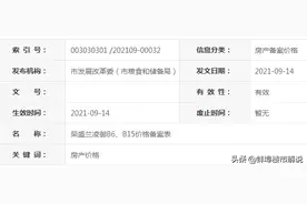 蚌埠荣盛兰凌御府B6#B15#楼价格备案出炉图片