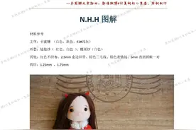 钩针图解:小女孩N.H.H图片