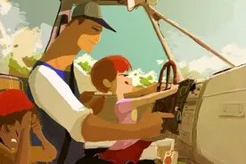 美国插画艺术家的父亲节礼物，祝全天下的父亲节日快乐图片