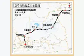 京哈高铁北京朝阳至承德南段1月22日开通运营图片