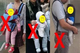 还在用婴儿背带背宝宝出门？爸妈别再图便利，“潜在危害”可不少图片