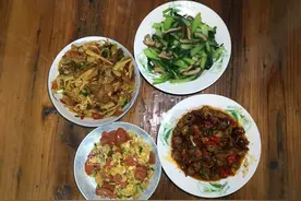 去二姐家蹭饭，4菜一汤店里要花130元，在家做成本只要50元图片