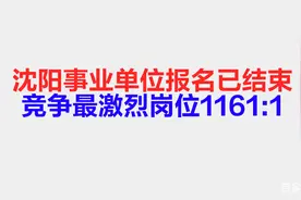 沈阳事业单位报名已结束！竞争最激烈岗位1161:1图片