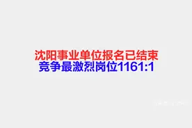沈阳事业单位报名已结束！竞争最激烈岗位1161:1图片
