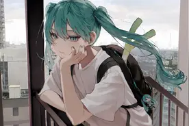 这个初音也太帅了！画师大佬偏好猫眼和双马尾，笔下的同人都好棒图片