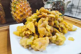 菠萝古老肉外酥里嫩的简单方法，多做这1步，外酥里软太好吃了图片