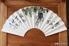 折扇上的书法与草虫 国粹经典图片