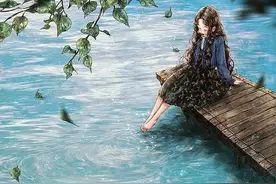 每日插画｜aeppol的治愈系森林少女日记，休息一会儿再走也没关系图片