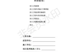 危大工程安全管理档案多表图片