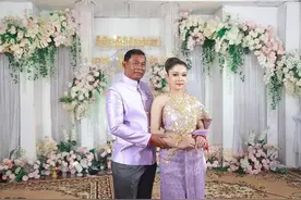 柬埔寨52岁高僧还俗后娶19岁新娘：“曾担心她是否真心”网友大赞美貌图片