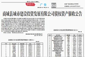 信阳商城县10乡镇政府被企业登报催债引热议，网友担心企业违法，律师称企业做法合法图片