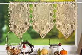 唯美窗帘只需几团蕾丝线就可以完成，挂起来超出意料地好看图片