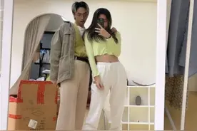 伊能静儿子和美女合影秀长腿，搭肩贴脸疑恋爱？此前扮女装引争议图片