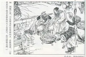《水浒传》风雪山神庙：风雪夜火烧大军草料场，山神庙前鲜血染图片