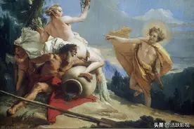 《阿波罗与达芙妮》，布面油画，100cm×80cm，现收藏于巴黎卢浮宫图片