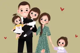 换个头像吧，多款全家福漫画头像，温馨幸福满满的都是爱图片