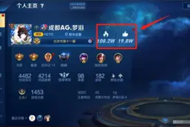 王者荣耀主页史上最高点赞，梦泪轻松破百万，而TA首次破“千万”图片