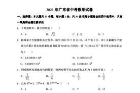 2021年广东省中考数学真题解析版图片