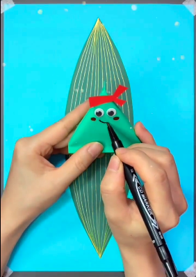 幼儿园端午节手工折粽子教程来了