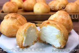 简单迷你小泡芙，外皮酥脆，甜而不腻，香浓可口，真的超级好吃图片