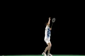 羽毛球平高球，带有一点进攻意识的球路，是很重要的一种技术手段图片