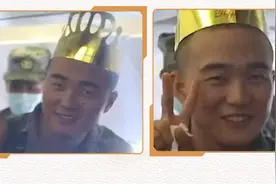双胞胎新兵在进藏飞机上过18岁生日图片