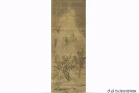 【国宝品鉴】仿蓝瑛《暮山飞雪图》轴图片