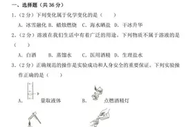 2020年山东中考化学试卷图片