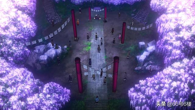 鬼灭之刃动画场景还原，日本公园展出奇迹的紫藤花