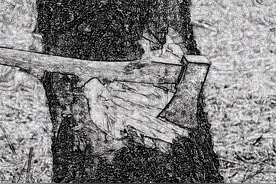 故事：傻儿逃进山中，老黄狗绑绳子上吊，石头随便拿吧图片