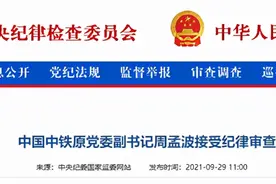 境外落网！中国中铁原党委副书记周孟波接受审查调查图片