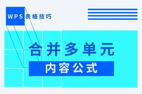 WPS表格技巧—合并多单元内容公式图片
