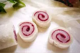 香甜松软的自制紫薯糯米卷，简单好吃，家庭必备！图片